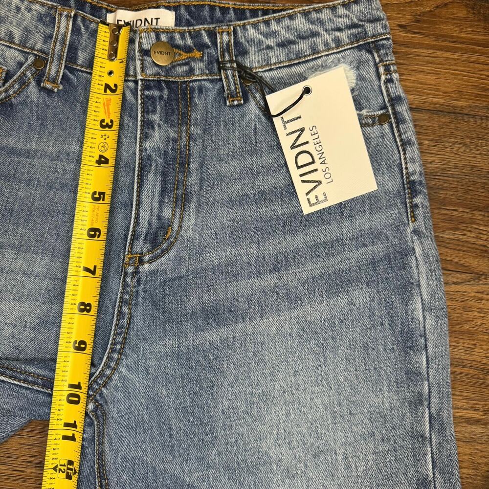 EVIDNT Los Angeles Malibu Medium wash distressed Girlfriend Jeans LULUS MSRP $80 - Picture 7 of 15